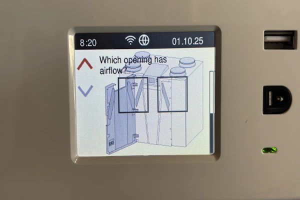 Flair ekranas ventiliatoriaus vietos vedlys pusės